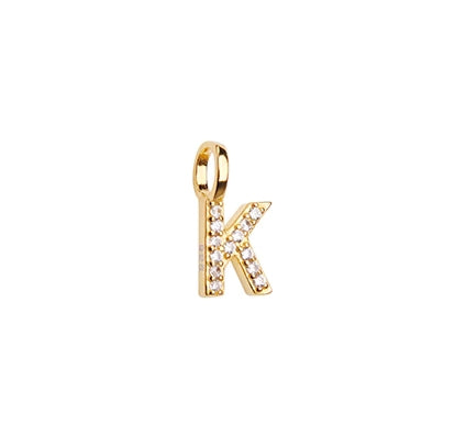 Pico - Alphabet Crystal Anhänger in vergoldetem Silber