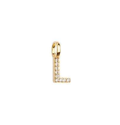 Pico - Alphabet Crystal Anhänger in vergoldetem Silber
