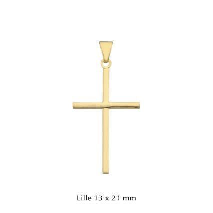 Stolpe Kreuz Anhänger in 8-14 kt. Gold. 13 x 21 mm. Klein