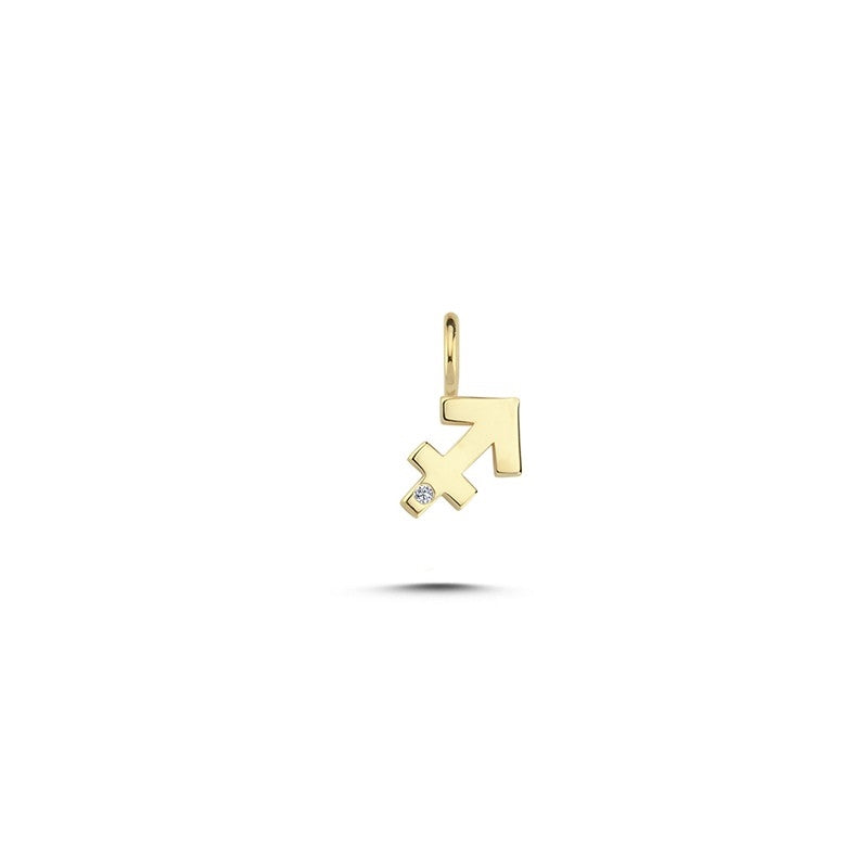 Nuran Sternzeichen Anhänger in 14 Karat Gold mit 0,0065ct