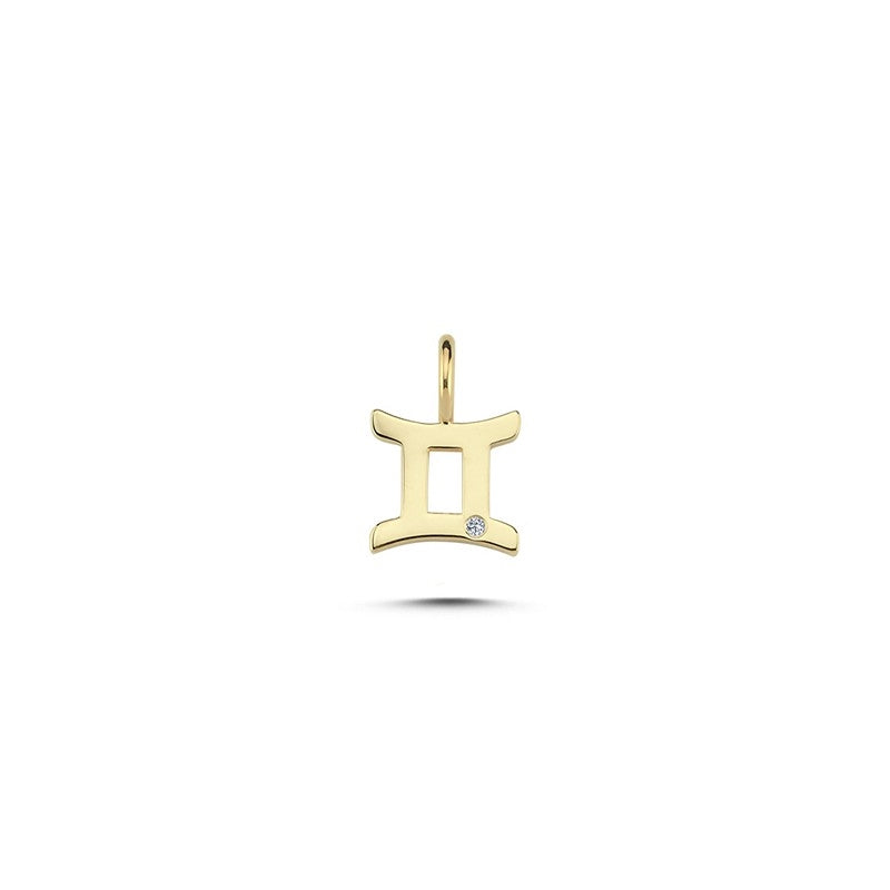 Nuran Sternzeichen Anhänger in 14 Karat Gold mit 0,0065ct
