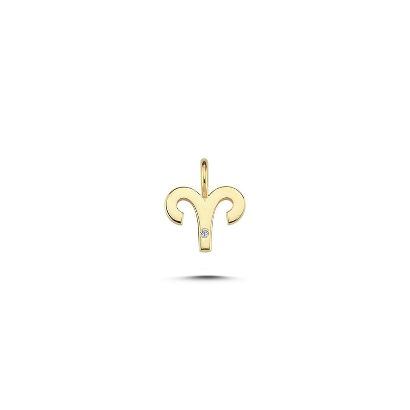 Nuran Sternzeichen Anhänger in 14 Karat Gold mit 0,0065ct