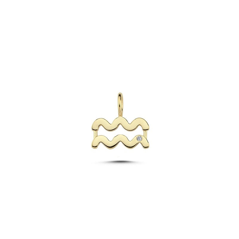 Nuran Sternzeichen Anhänger in 14 Karat Gold mit 0,0065ct