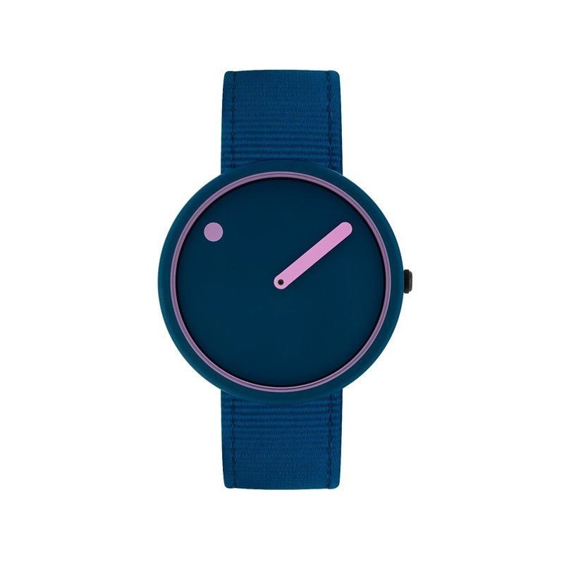 Picto - Deep Blue urskive med Deep Blue rem - 40 mm