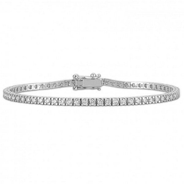 Tennisarmbånd i 14 kt hvidguld m. i alt 2,10 ct. X1122