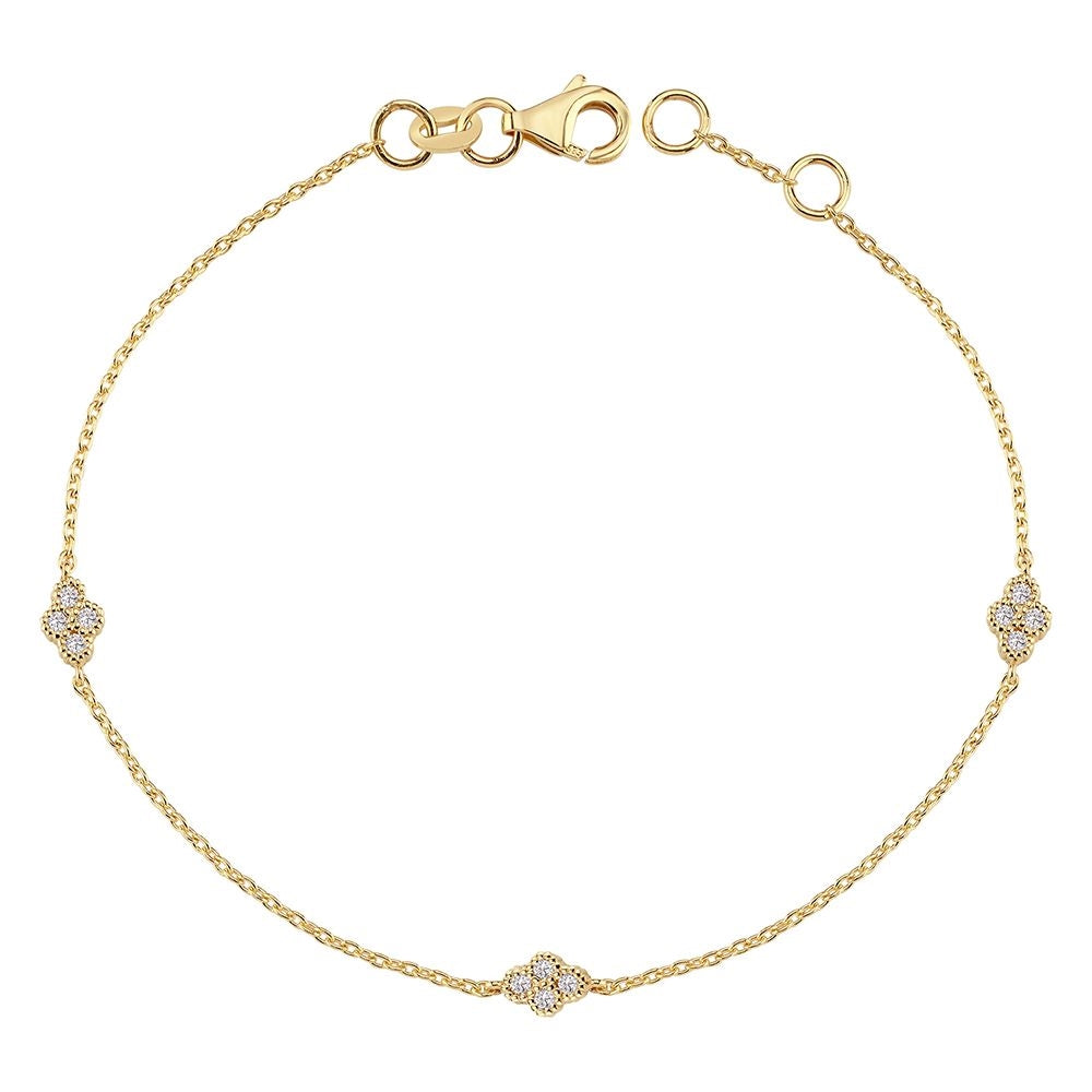 Athene 14kt guld armbånd med brillanter på i alt 0,12ct