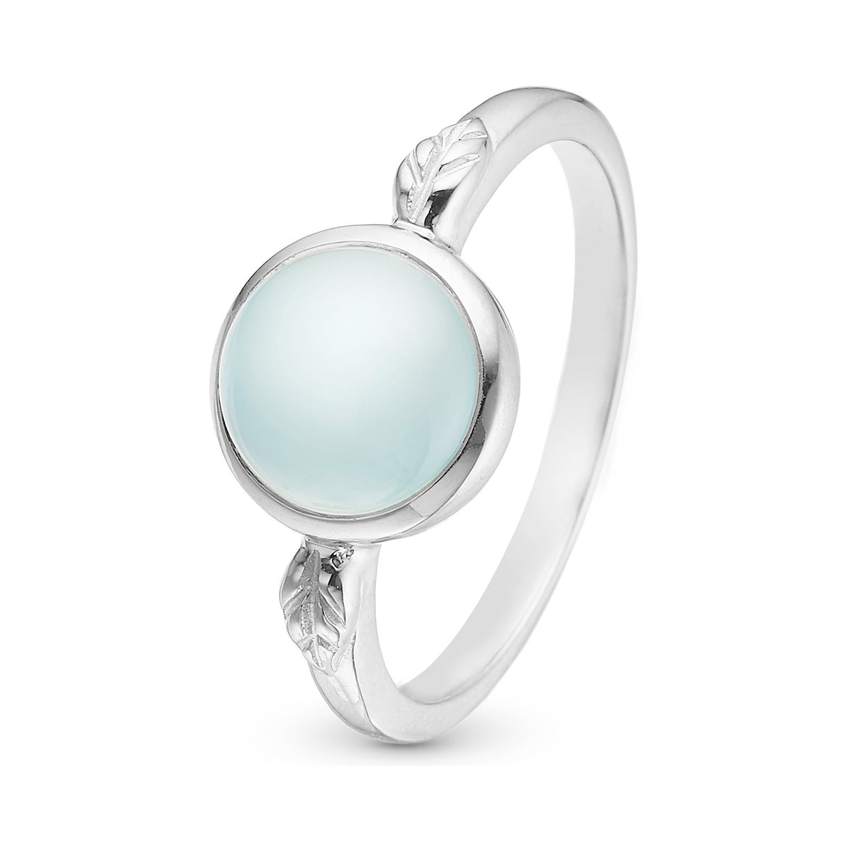 Christina Blue Chalcedony Ring aus Silber mit Chalcedon