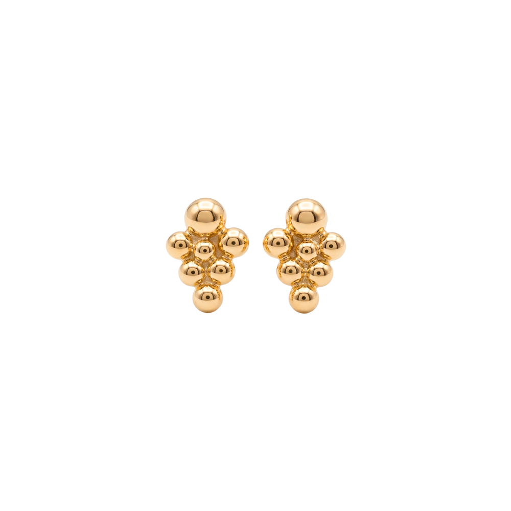 Elegante Christina „Bubbles“-Ohrringe aus vergoldetem Silber, 11 × 8 mm