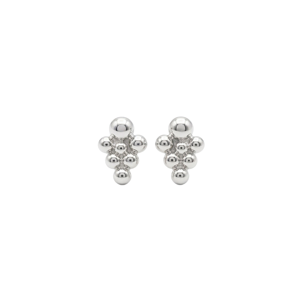 Elegante Christina Bubbles Ohrringe aus Silber, 11 × 8 mm