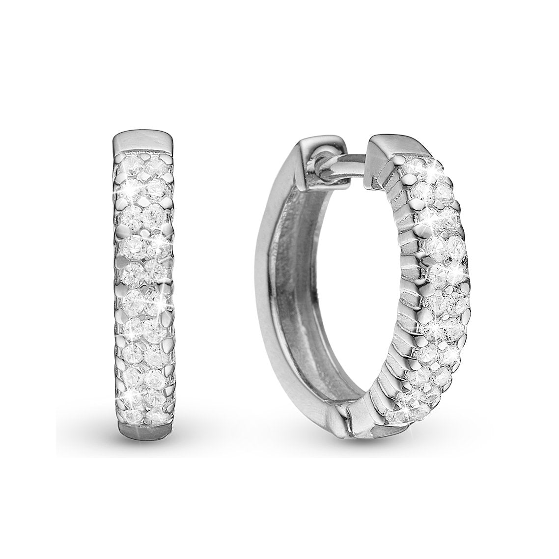 Christina Charmed Hoops Ohrringe aus Silber mit Zirkonia 13 mm