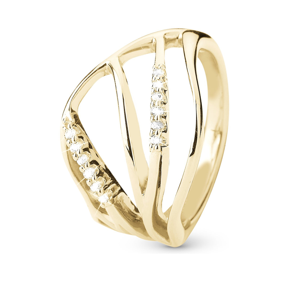Christina Energy Ring aus vergoldetem Silber mit Topas