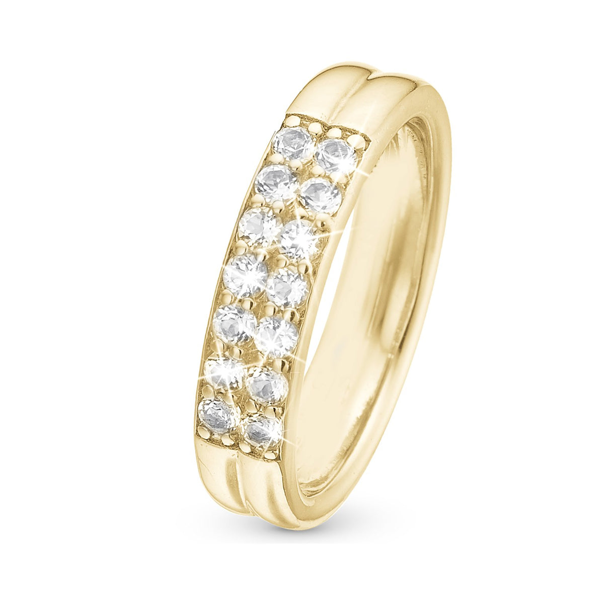 Christina Eternity Sparkle Ring aus vergoldetem Silber mit Zirkonia