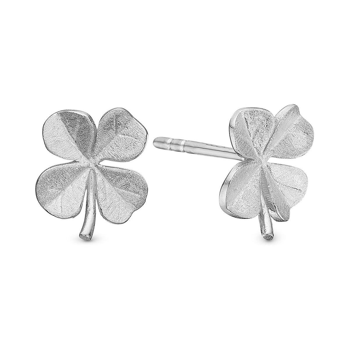 Christina Four Leaf Clover Ohrringe aus Silber