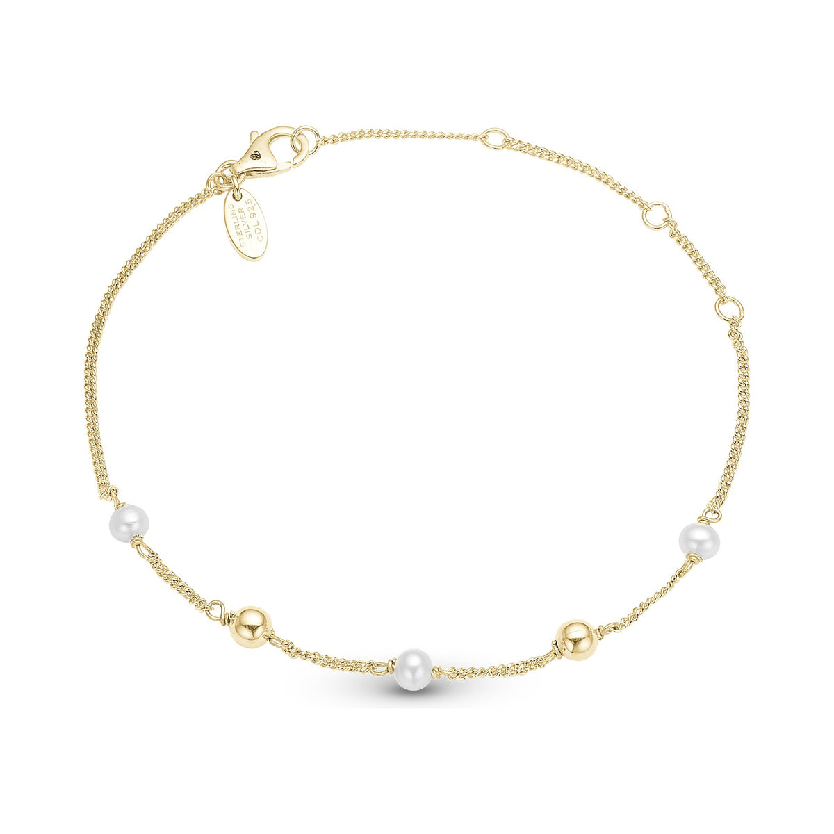Christina Fresh Water Pearl Armband aus vergoldetem Silber mit Perlen