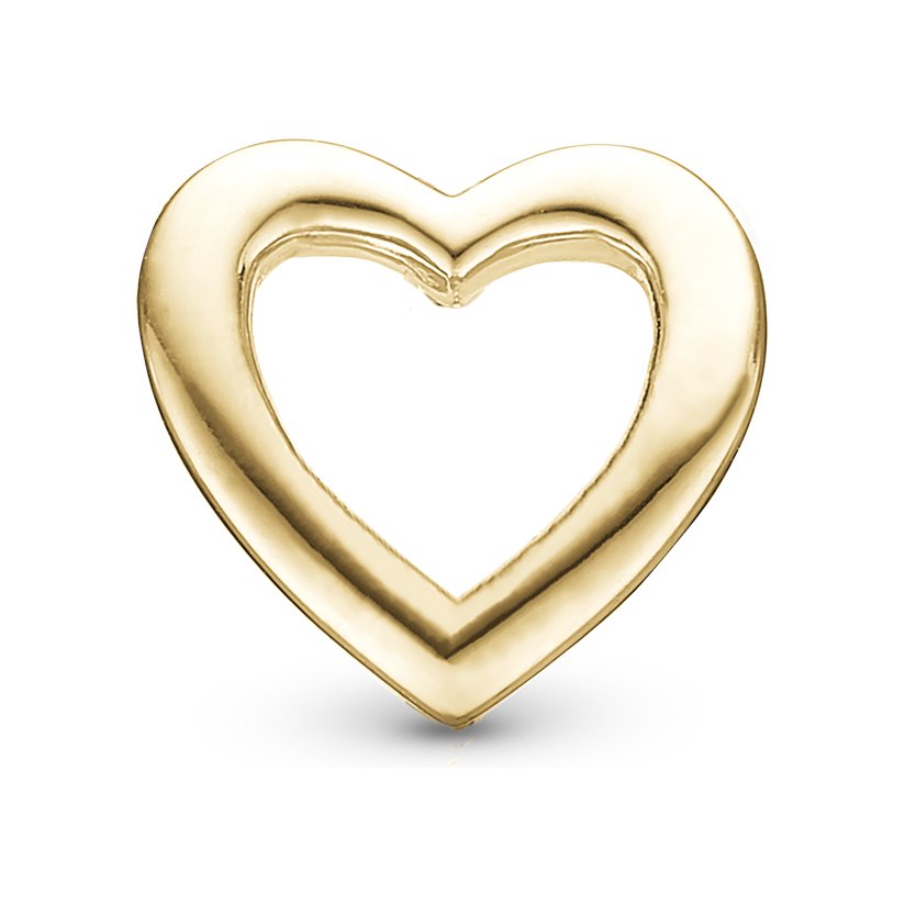 Christina Heart Charm aus vergoldetem Silber für Lederarmband