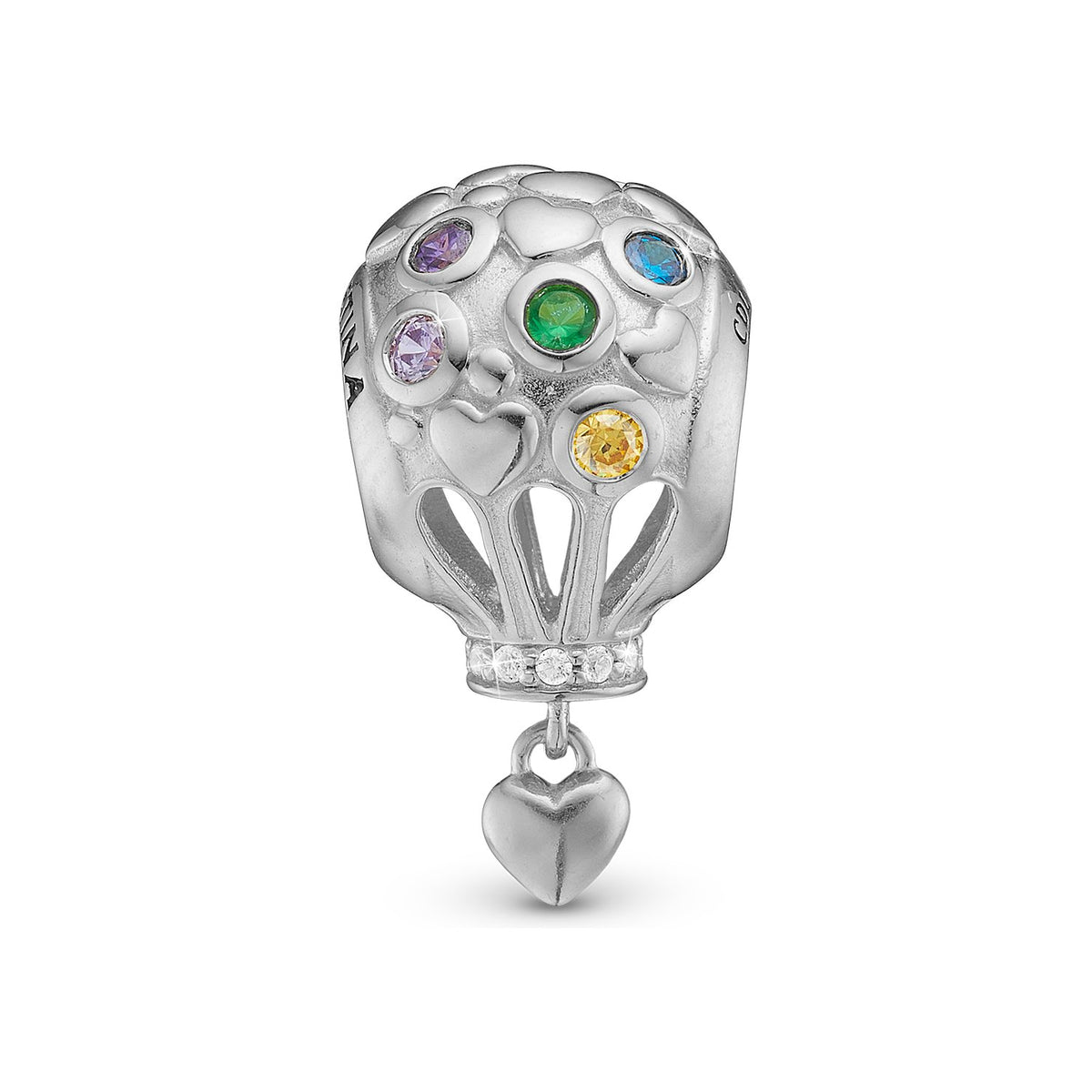 Christina Love is in the Air Charm aus Silber mit Zirkonia für Lederarmband