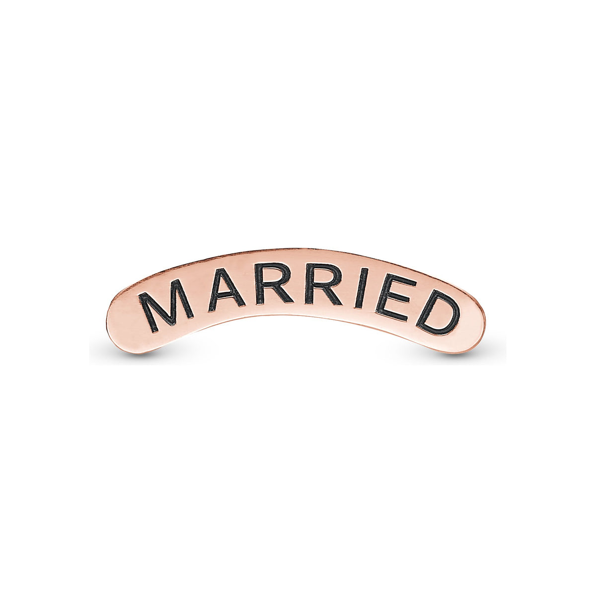Christina Jewelry & Watches rosa forgyldt sølv charm med teksten "Married" til Christina Collect ur