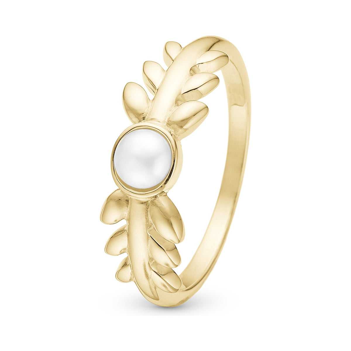 Christina Pearl & Nature Ring aus vergoldetem Silber mit Perlen