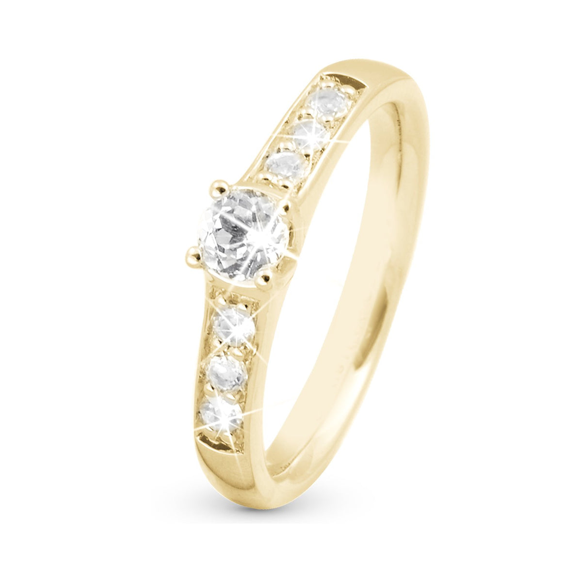 Christina Princess Ring aus vergoldetem Silber mit Zirkonia