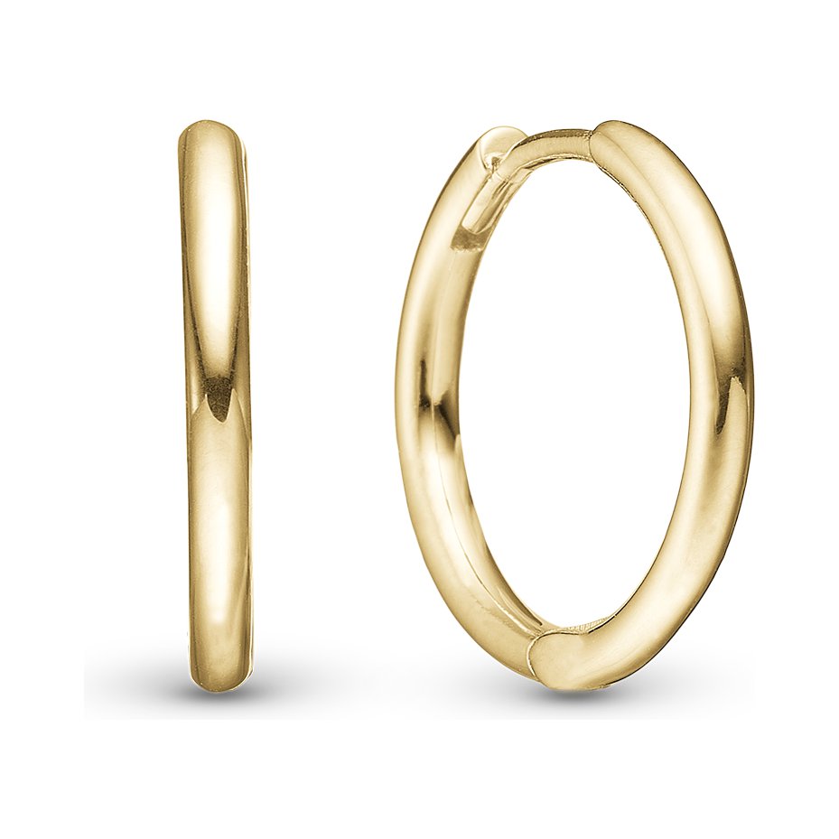 Christina Shiny Hoops Ohrringe aus vergoldetem Silber 13 mm