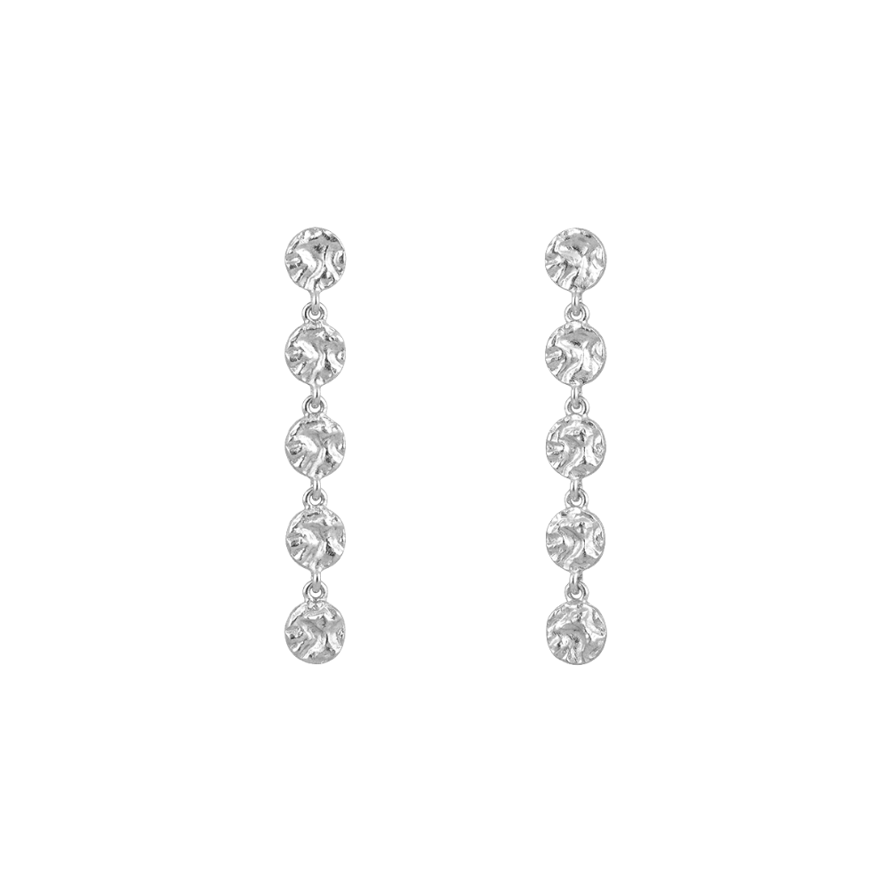 Christina Spots Ohrringe aus elegant gebürstetem Silber