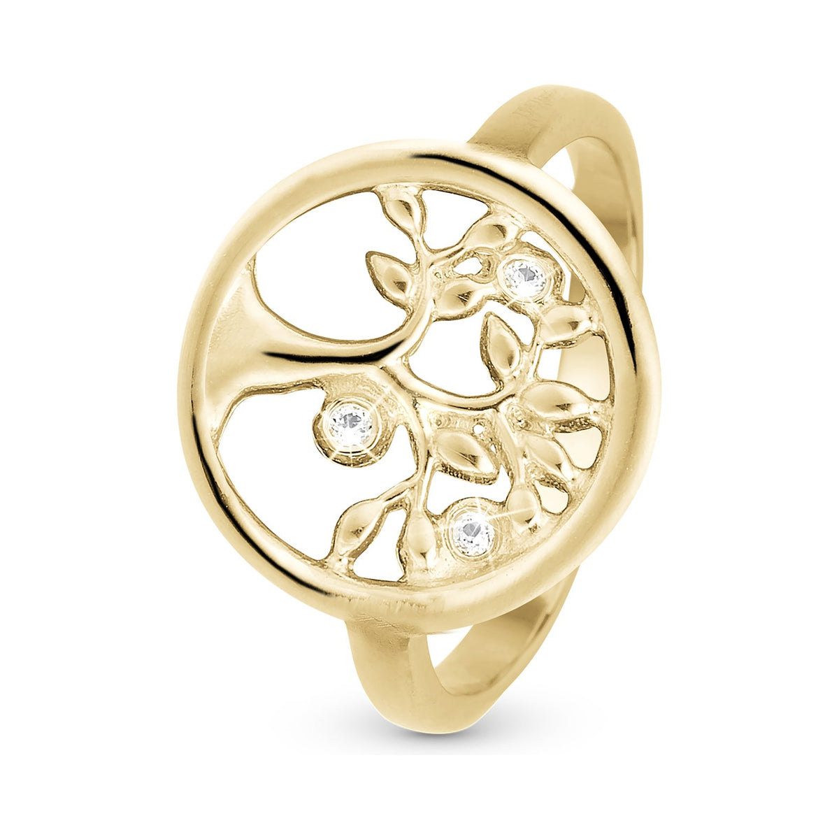 Christina Tree of Life Ring aus vergoldetem Silber mit Topas