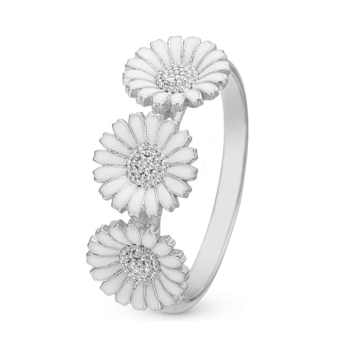 Christina Triple Marguerit Ring aus Silber 8 mm