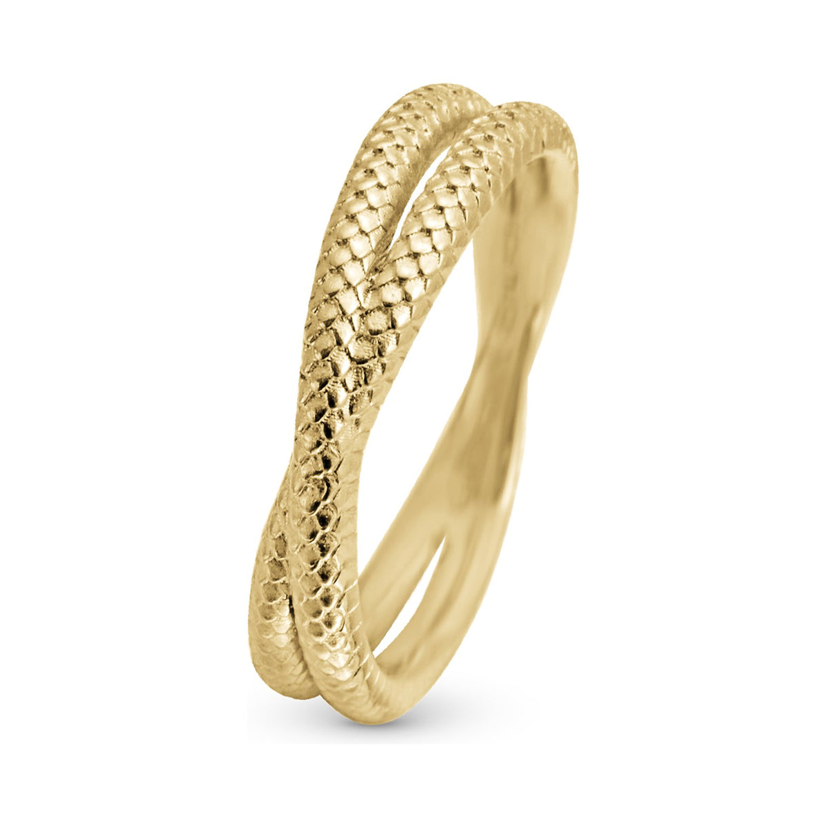 Christina Twin Snake Ring aus vergoldetem Silber