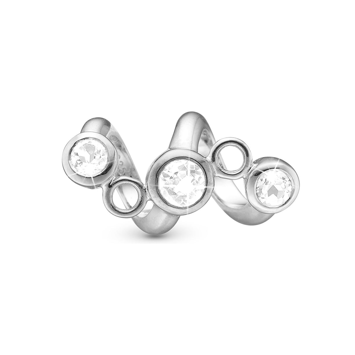 Christina Twist Charm aus Silber mit Zirkonia für Lederarmband