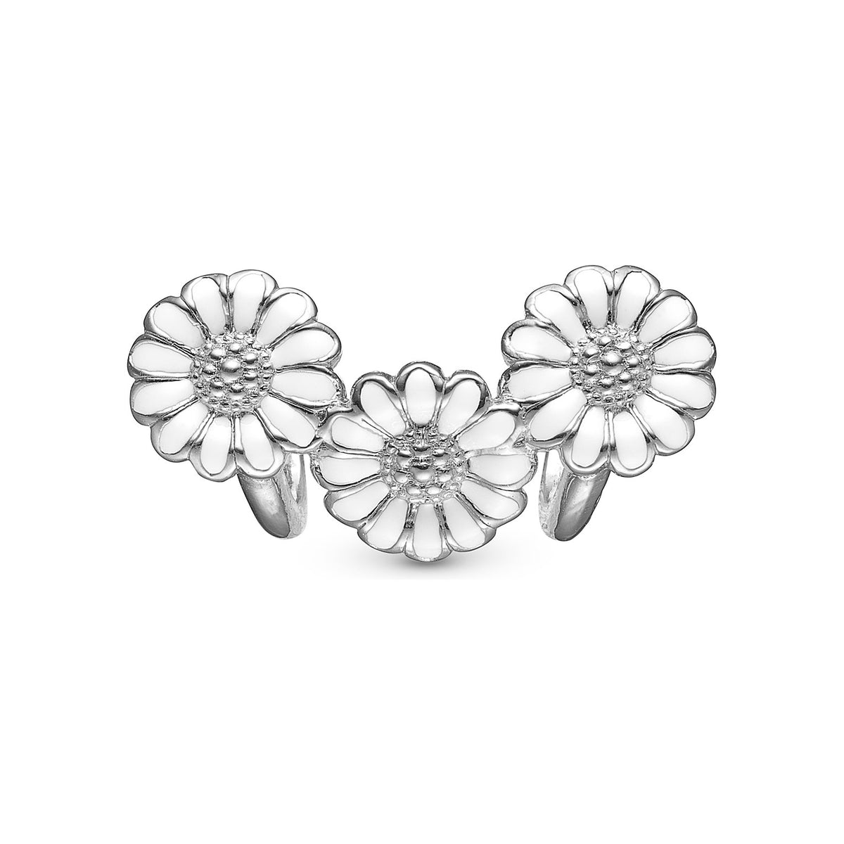 Christina White Marguerit Trinity Charm aus Silber für Lederarmband