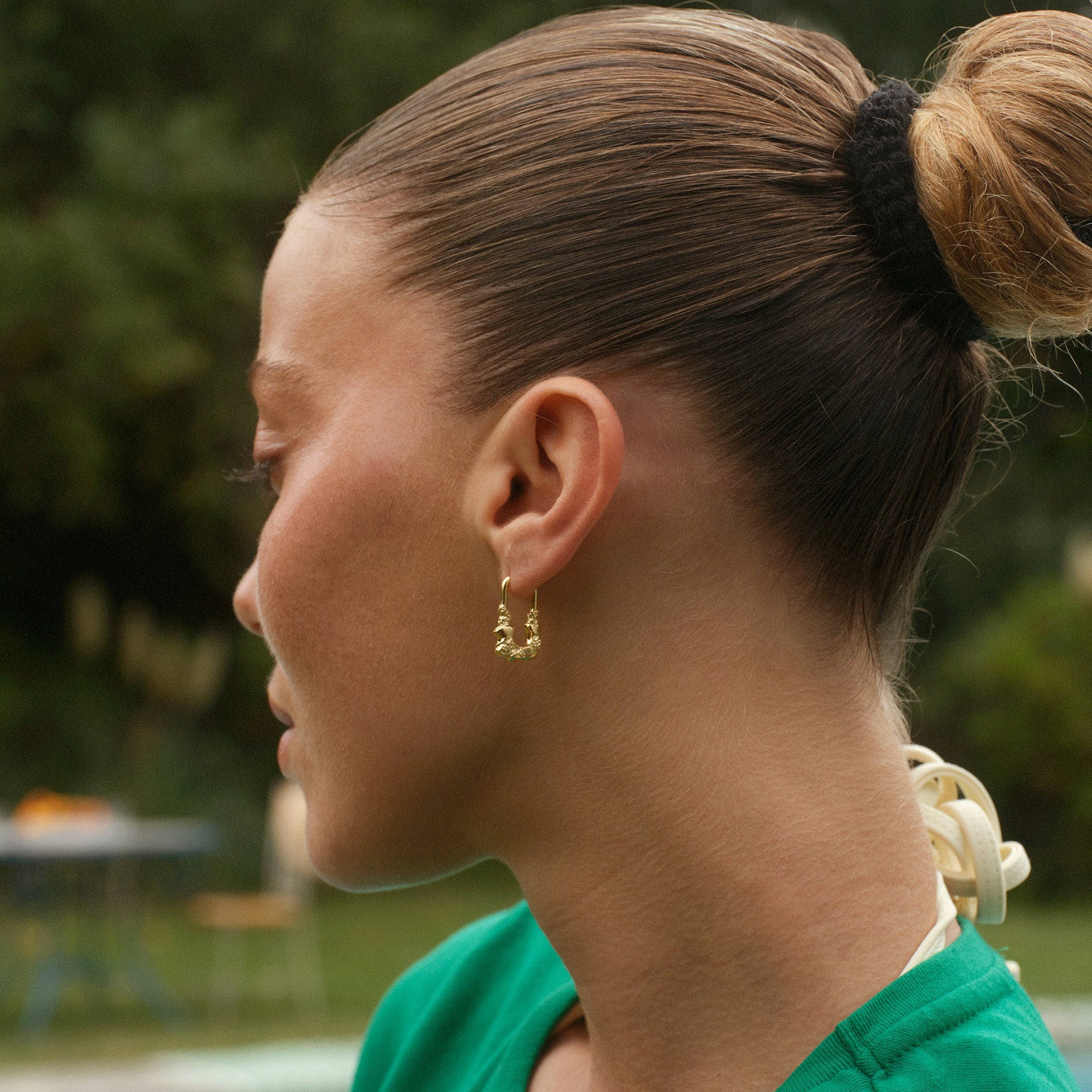 Camille Brinch Lumina Contrast Earrings forgyldt detalje