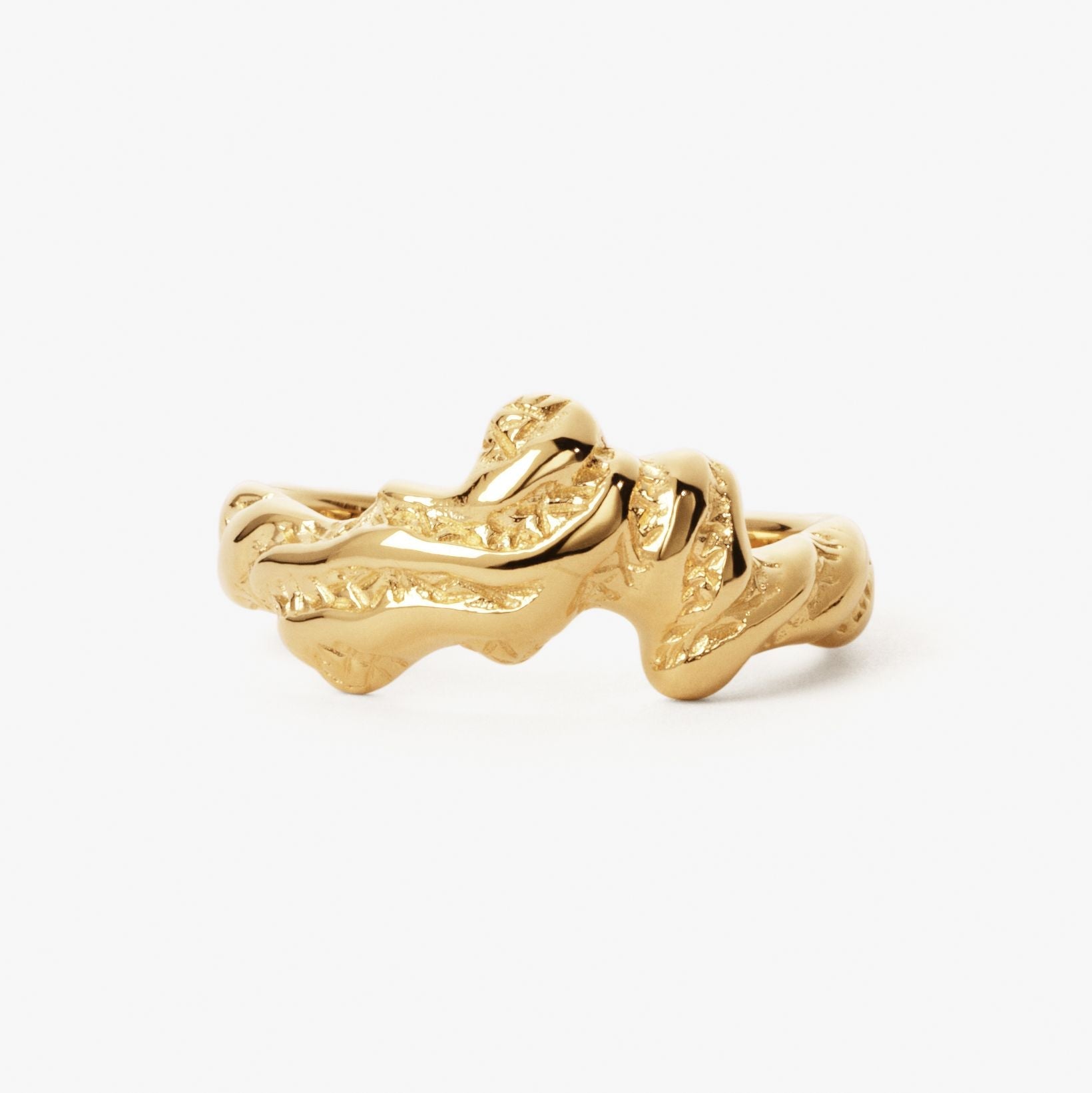 Sway Zebra Ring i forgyldt sølv, Camille Brinch