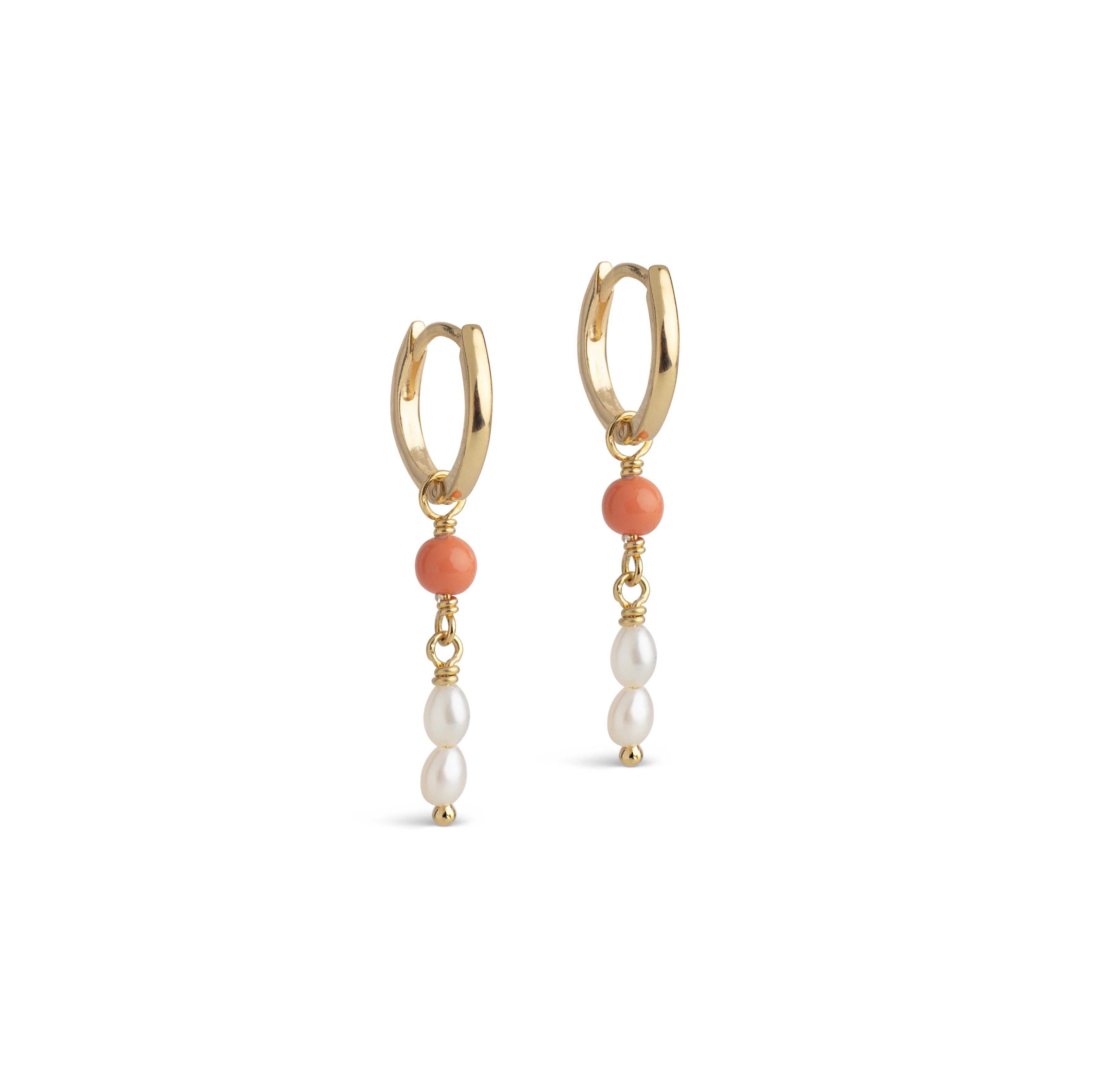 Enamel Copenhagen Liva Hoops Ohrringe in Light Coral