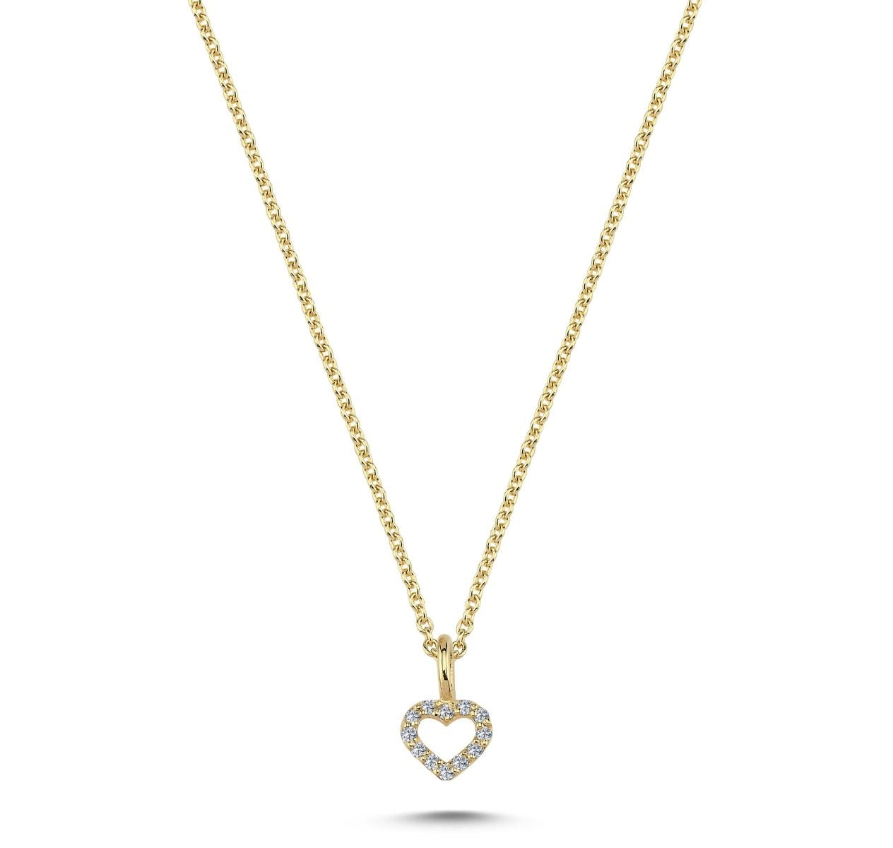 Buchstabenanhänger in 14 kt Gold mit insgesamt 0,035 - 0,115ct - 6,5 mm