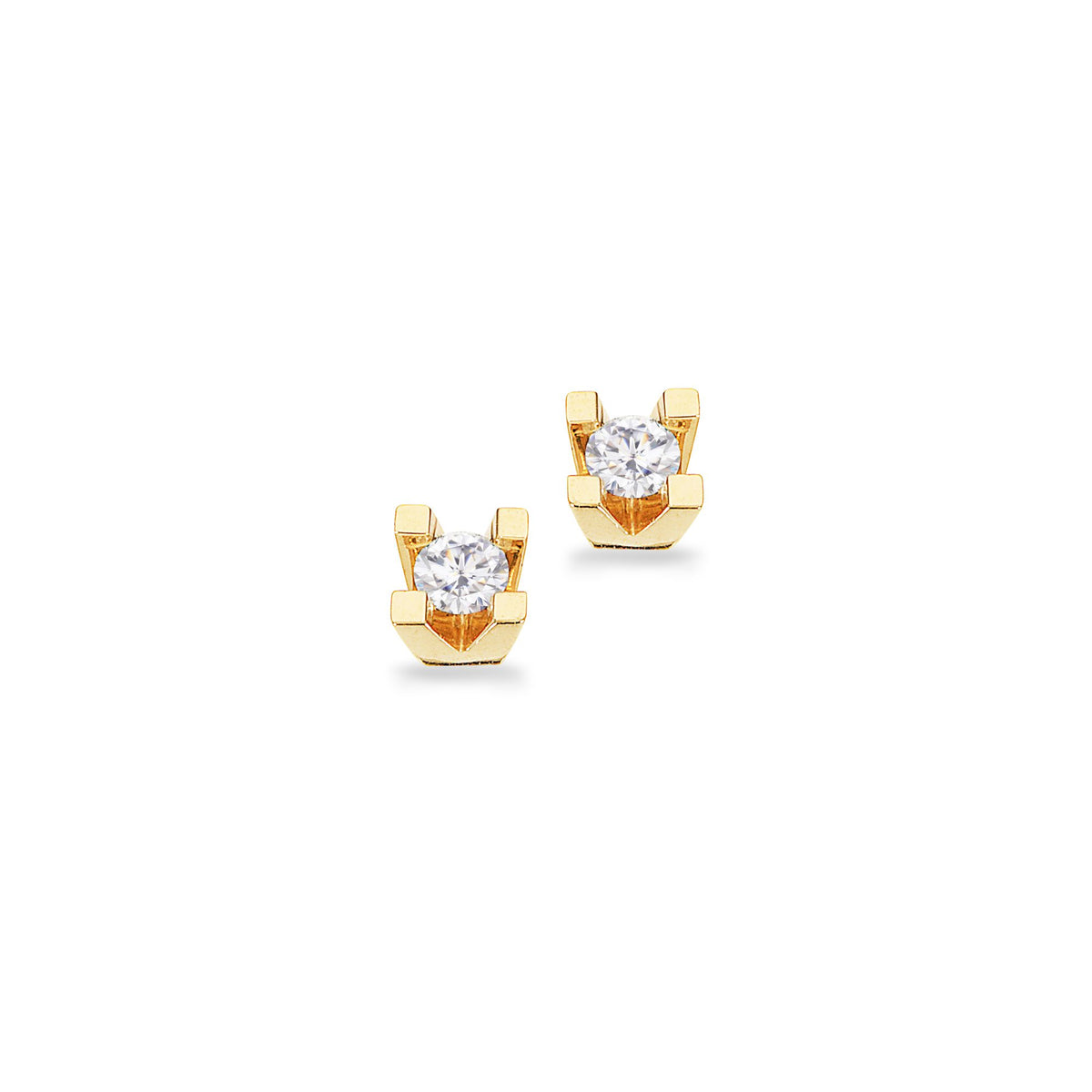 Scrouples Kleopatra Ohrstecker aus 14 Karat Gold mit 0,10–0,50 ct Diamanten
