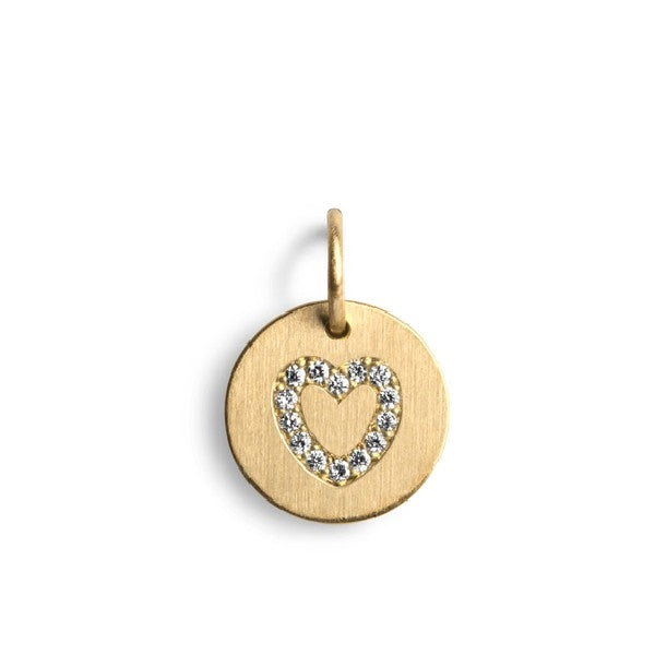 Jane Kønig - Lovetag Anhänger in 18 kt Gold mit Diamanten