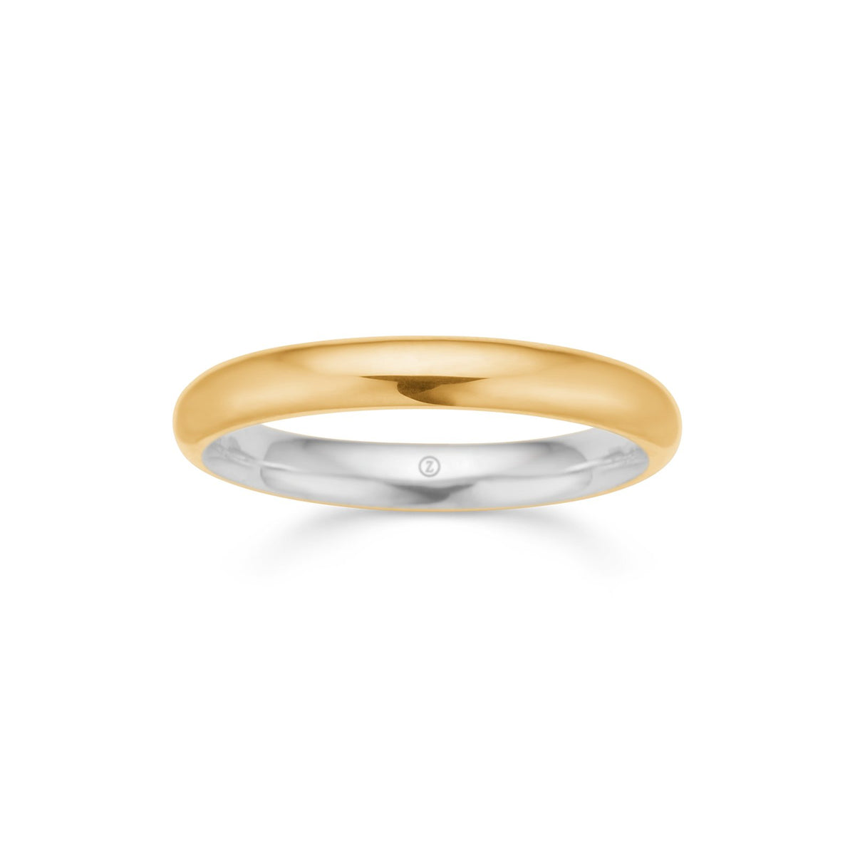 Mads Z glat herrering 3 mm i 14 kt. guld med sølvkerne, til sættet med stjernedrys