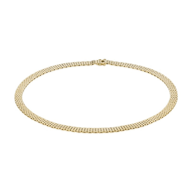 Backstein Halskette in 14 kt Gold