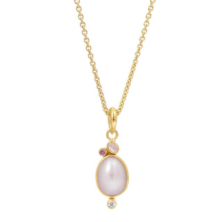 Rabinovich Passion Pink collier forgyldt sølv