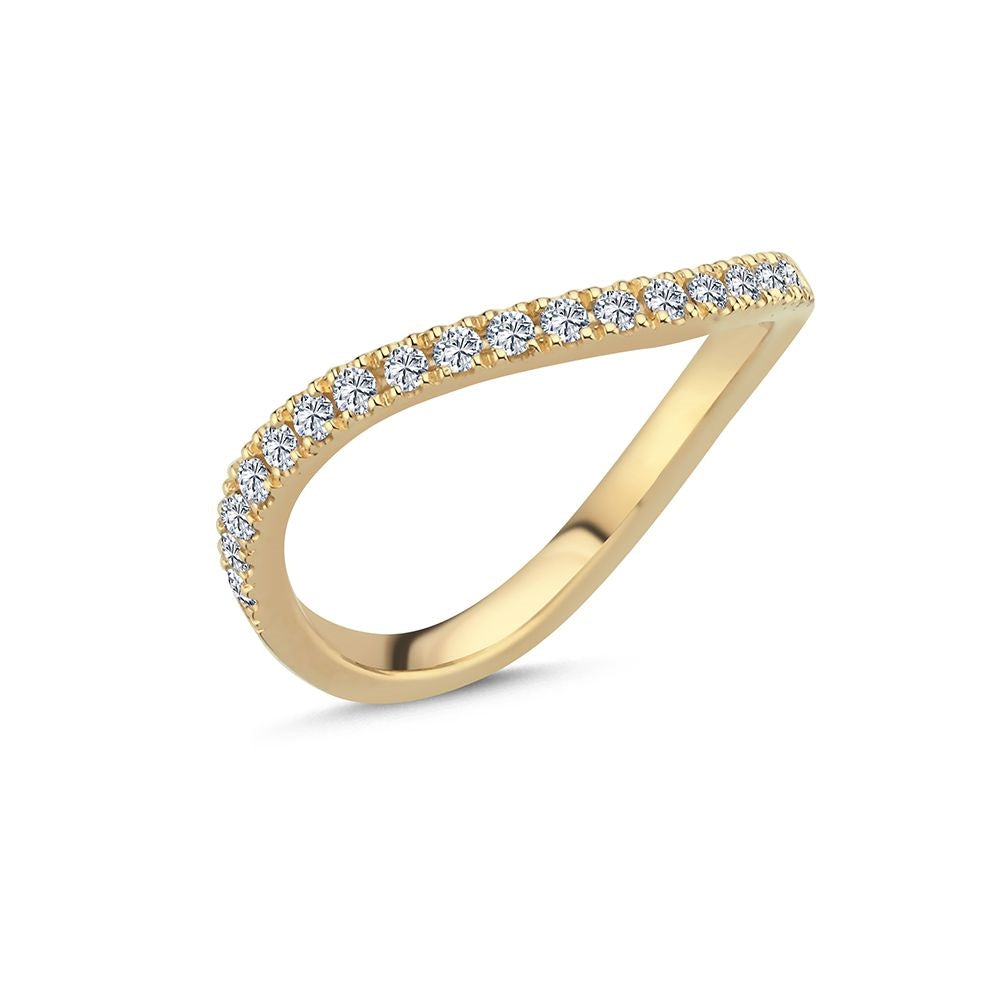 Valentina diamantring i 14 kt guld med i alt 0,25 carat