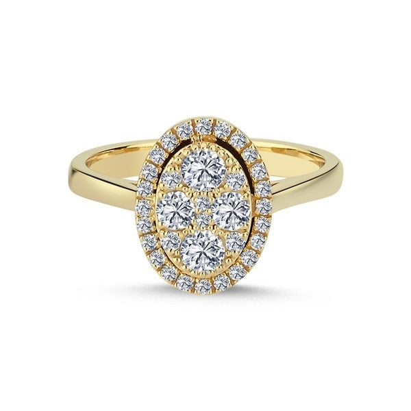 Posh ring i 14 kt guld med i alt 0,64 ct  NURAN R1046