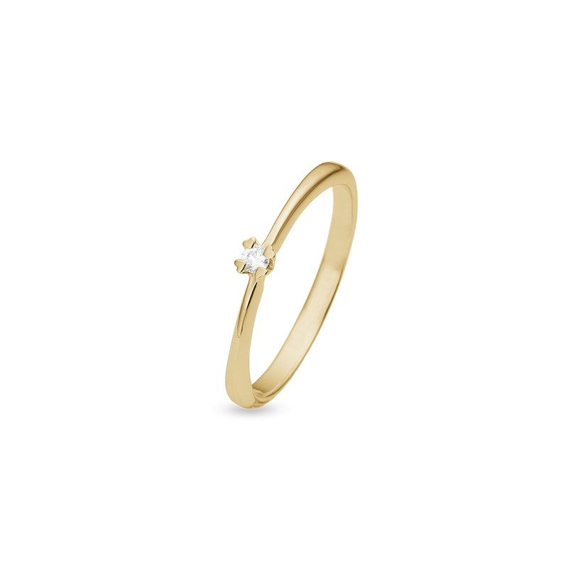 Mary Diamantring i 14 kt guld med lab-grown diamanterMary Diamantring i 8 kt guld 0,03ct