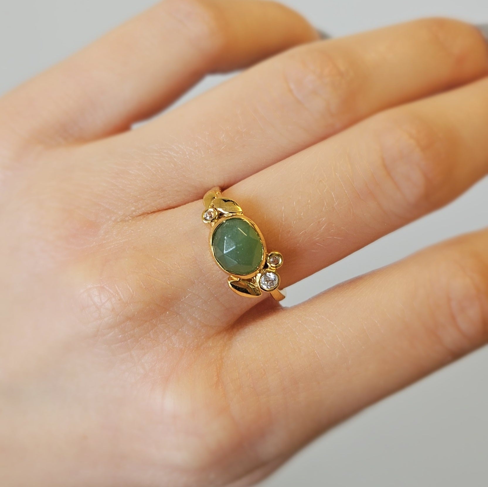 Rabinovich Bliss ring forgyldt m. serpentin 79920342