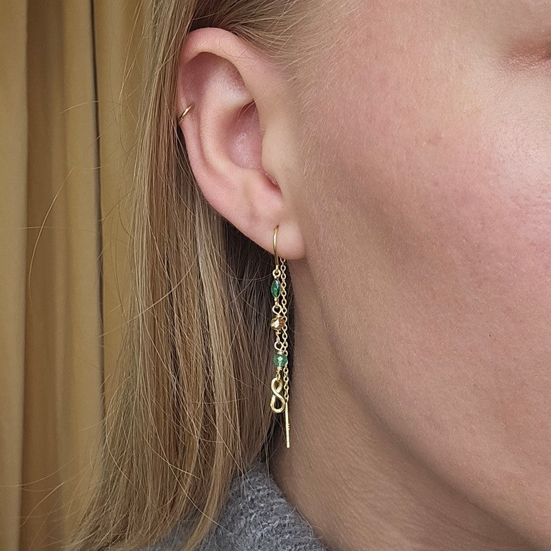 Aqua Dulce - Green Garden Thread i forgyldt sterlingsølv