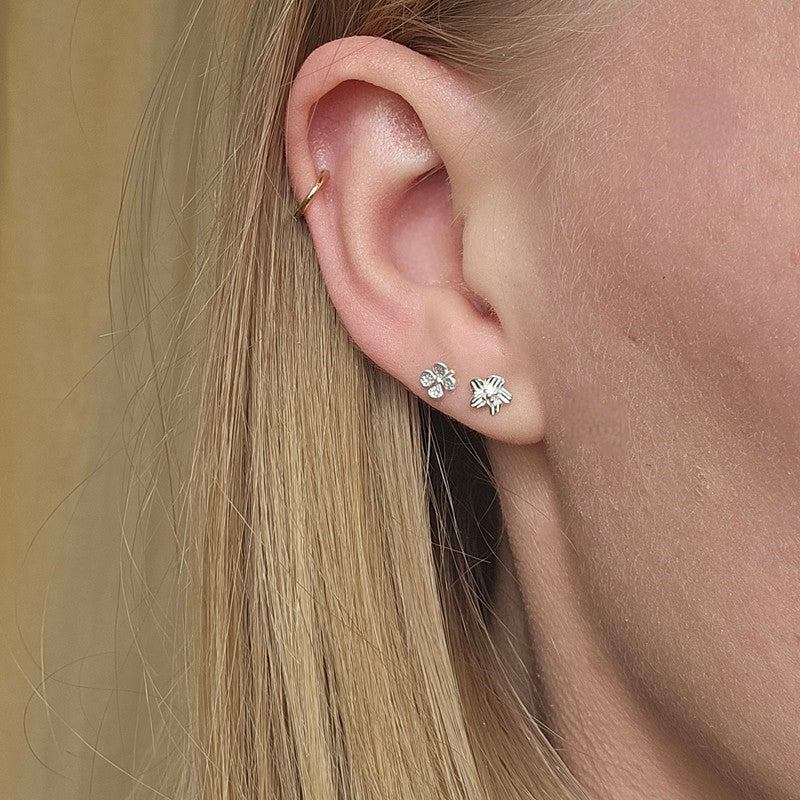 Aqua Dulce - Clover Earstud i sterlingsølv