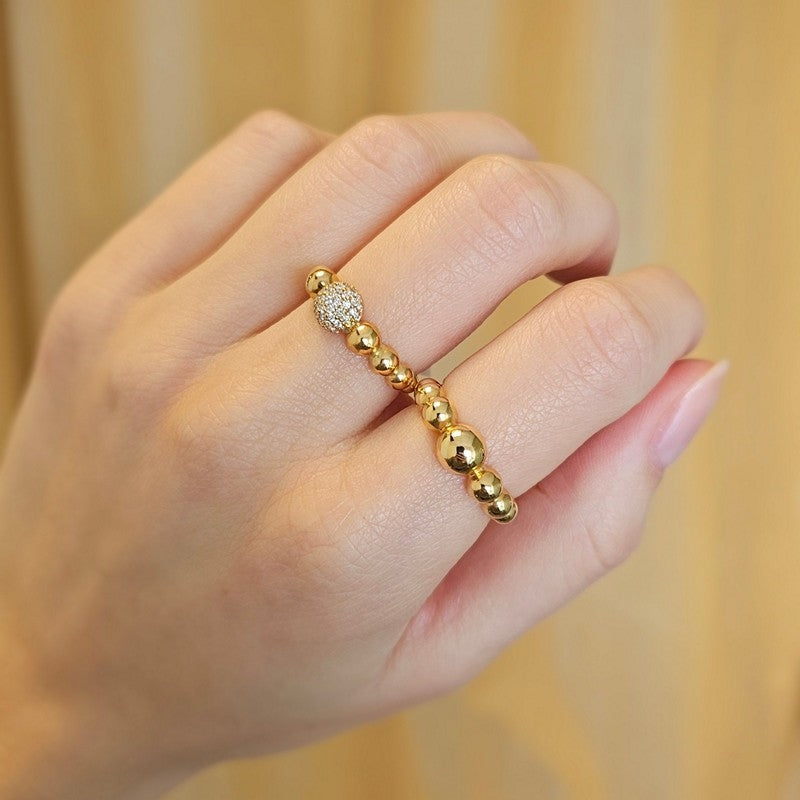 Mads Z - Big Ball ring i 14kt. guld