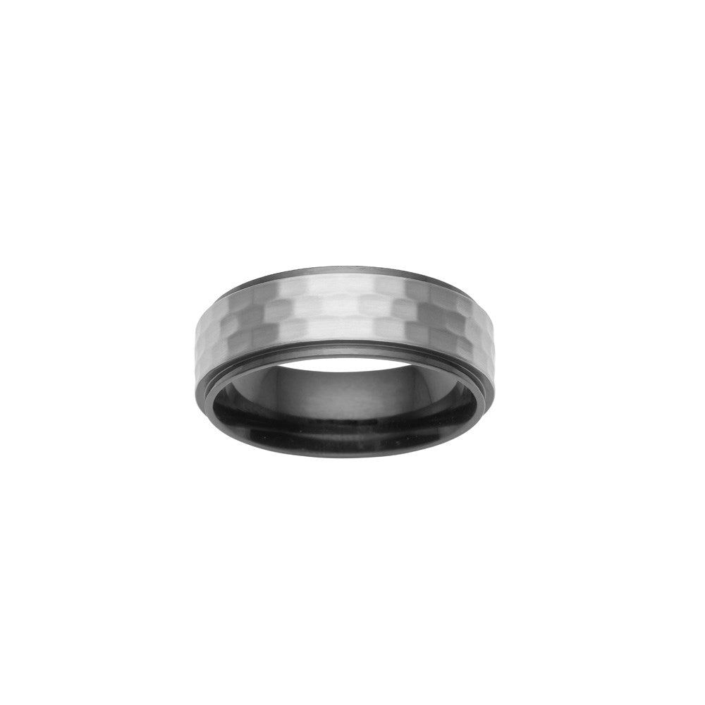 SON of NOA ring i rustfrit stål med IP black, alternativ vinkel