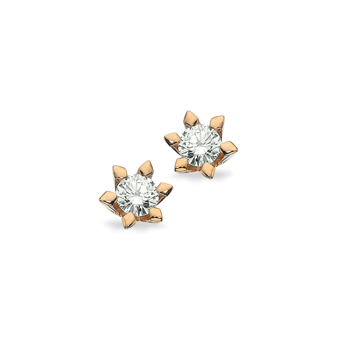 Scrouples - Victoria Ohrstecker in 14kt. Gold m. 0,10-0,50ct. TW/SI
