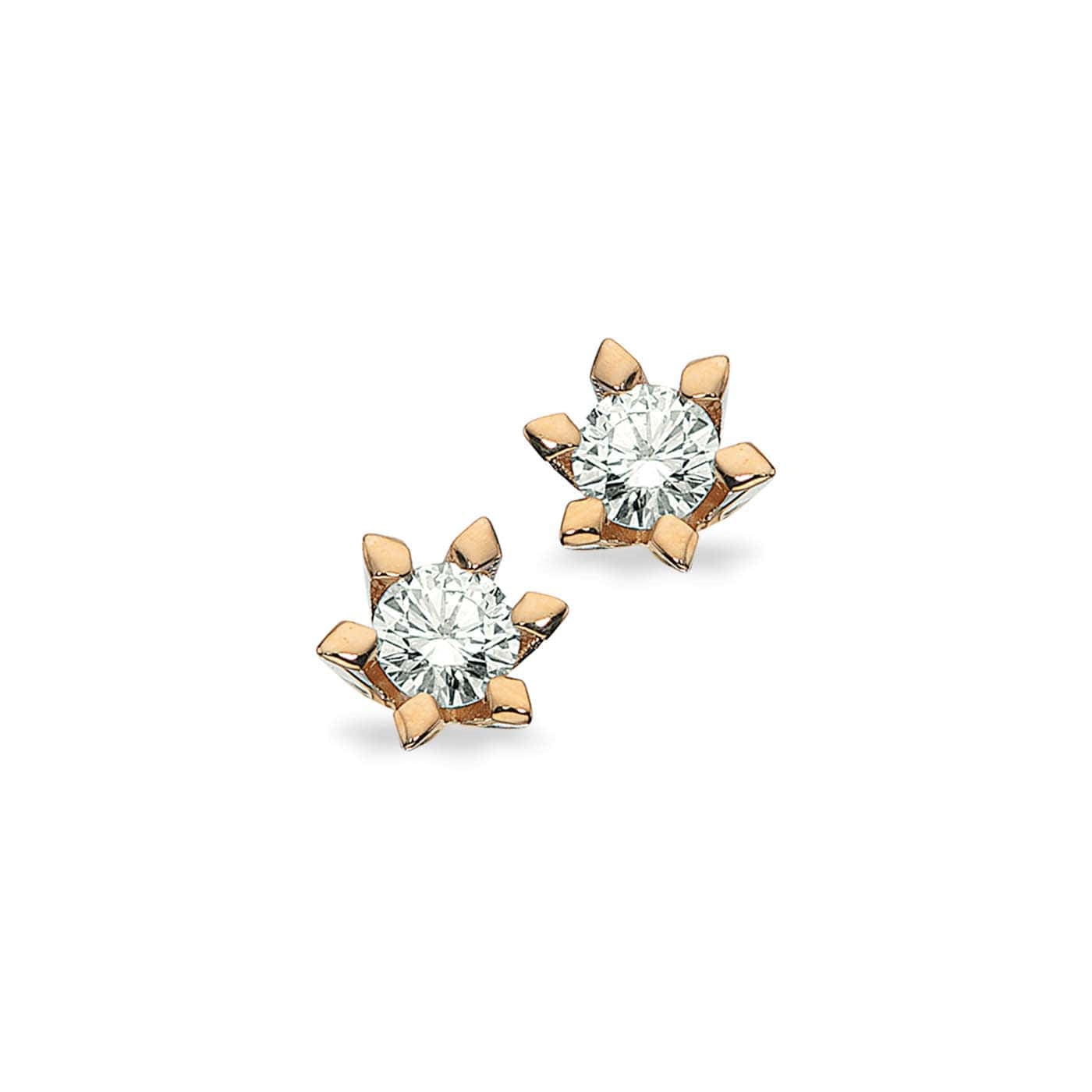 Scrouples - Victoria Ohrstecker in 14kt. Gold m. 0,10-0,50ct. TW/SI
