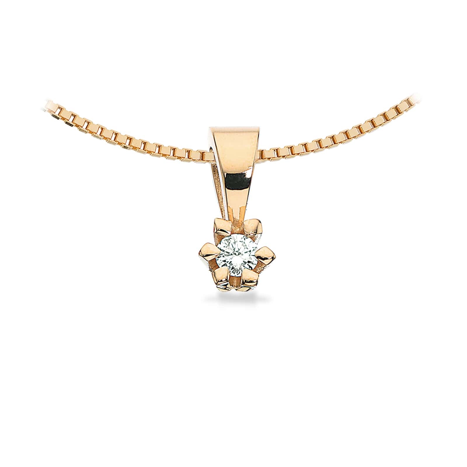 Scrouples - Victoria Anhänger in 14kt. Gold m. 0,05-0,50ct. TW/SI